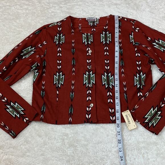 Vintage 90s Cowboys Turtle Association cropped southwest button down shirt - Picture 3 of 10